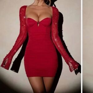 Oh Polly Vibrant Red Mini Dress